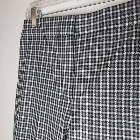 New J. Crew Straight Leg Pant in Black & White Check Plaid Size 4 - Picture 4 of 9